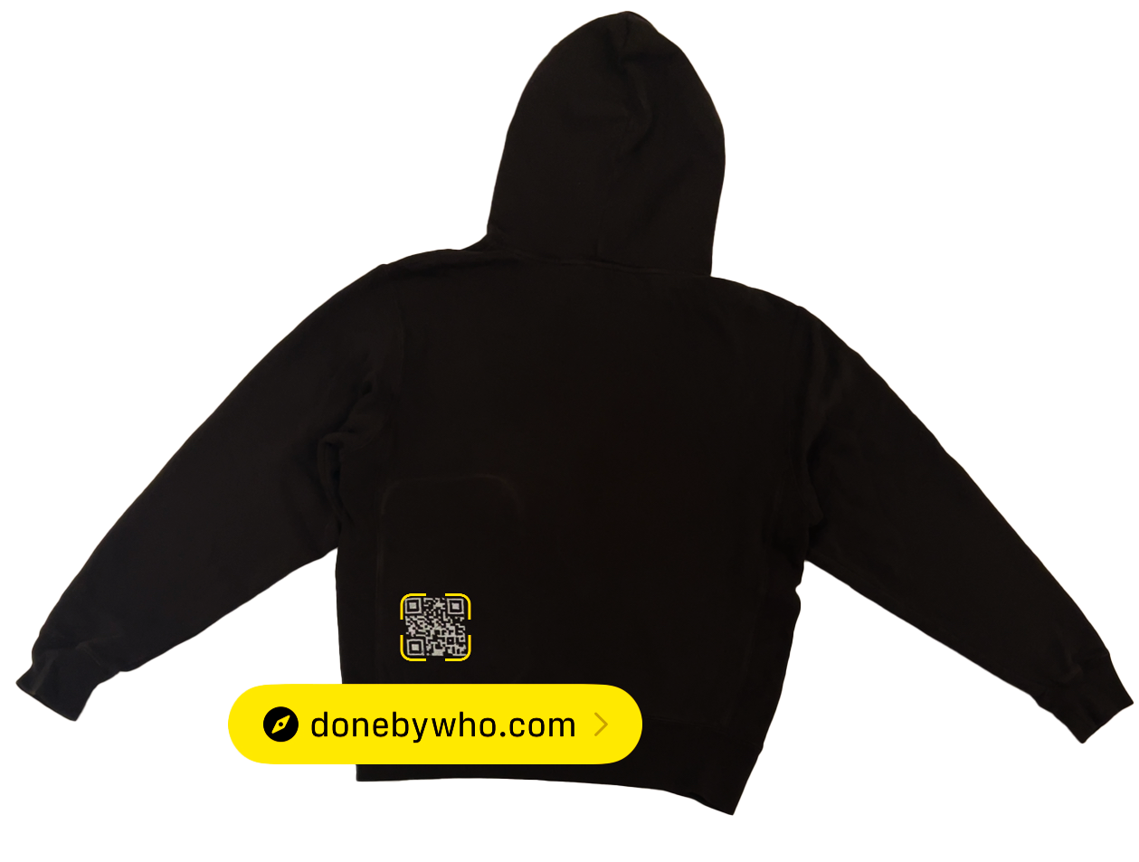 DoneByWho™ Eyes Off-Black Hoodie